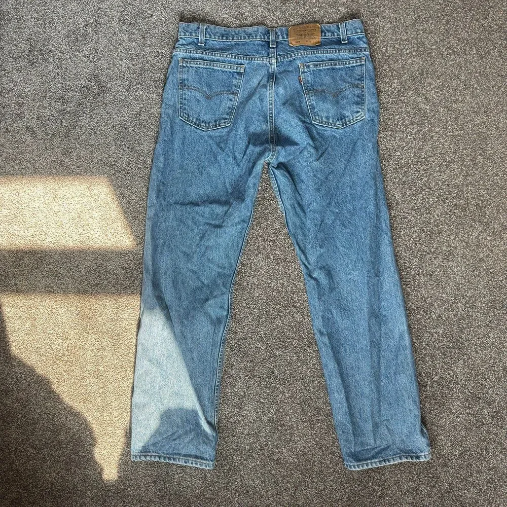 Vintage 1992 Levi's 505 Orange Tab Jeans Straight Leg Medium Wash USA VTG 36x30